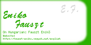 eniko fauszt business card