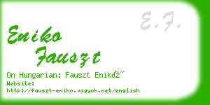 eniko fauszt business card